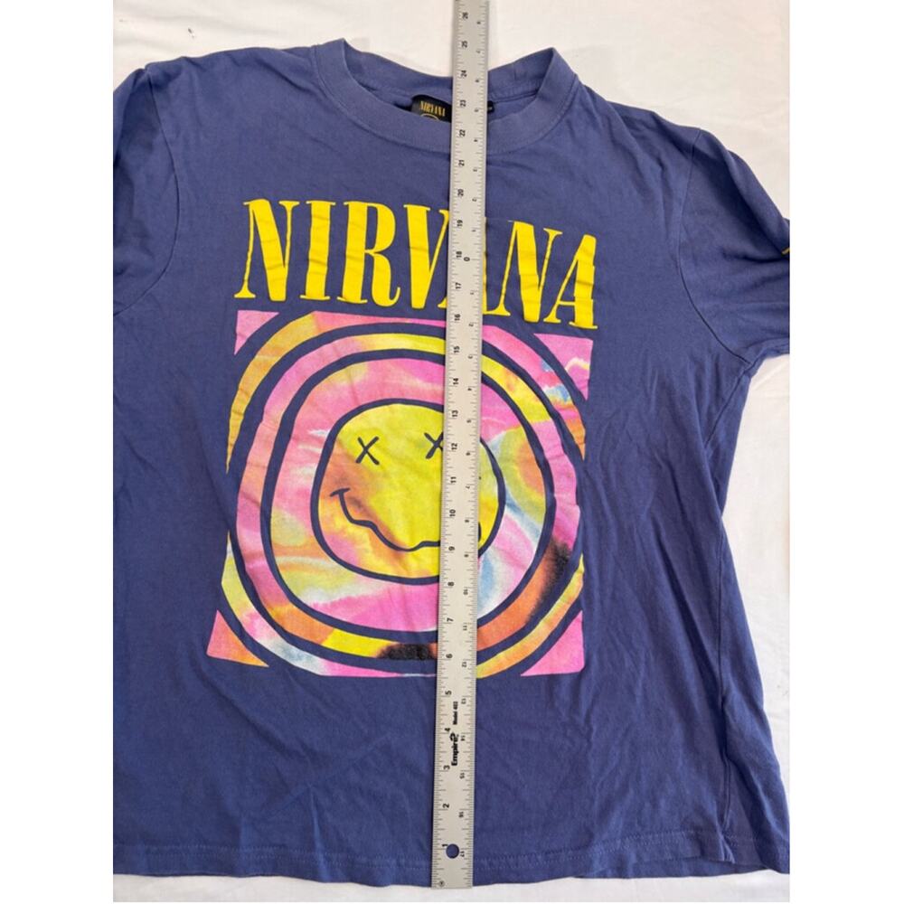 Men's Nirvana Long Sleeve T-shirt Size L Purple - Picture 6 of 14